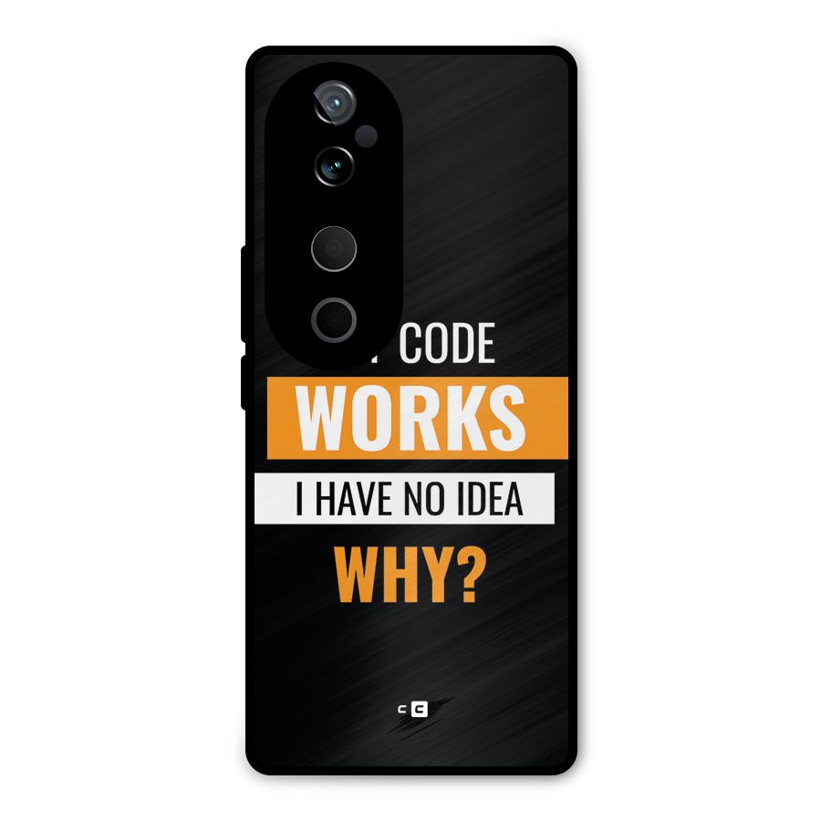 Coders Thought Metal Back Case for Vivo T3 Ultra