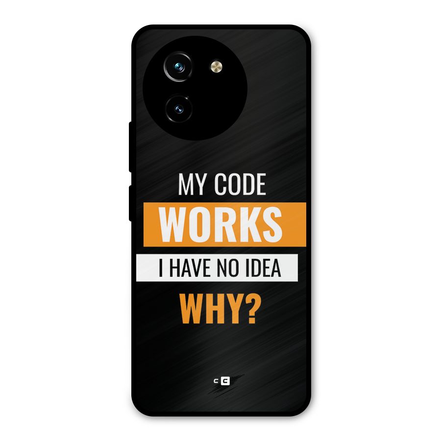 Coders Thought Metal Back Case for Vivo T3x