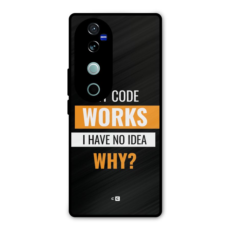 Coders Thought Metal Back Case for Vivo V40 Pro