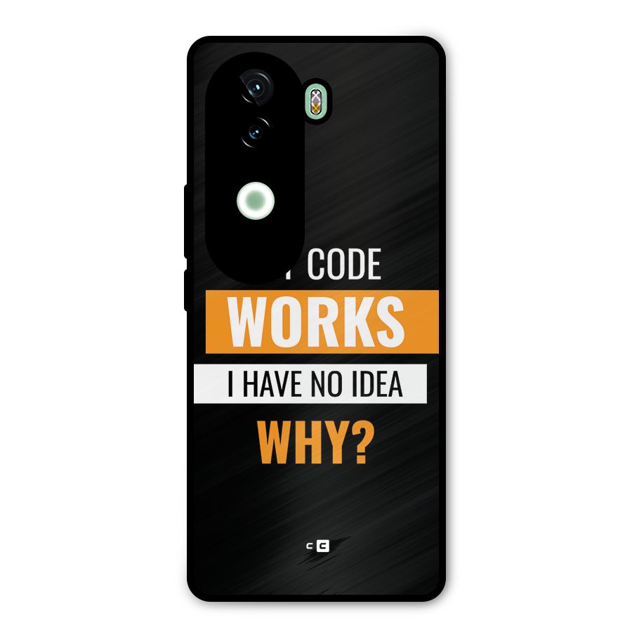Coders Thought Metal Back Case for Vivo V40e
