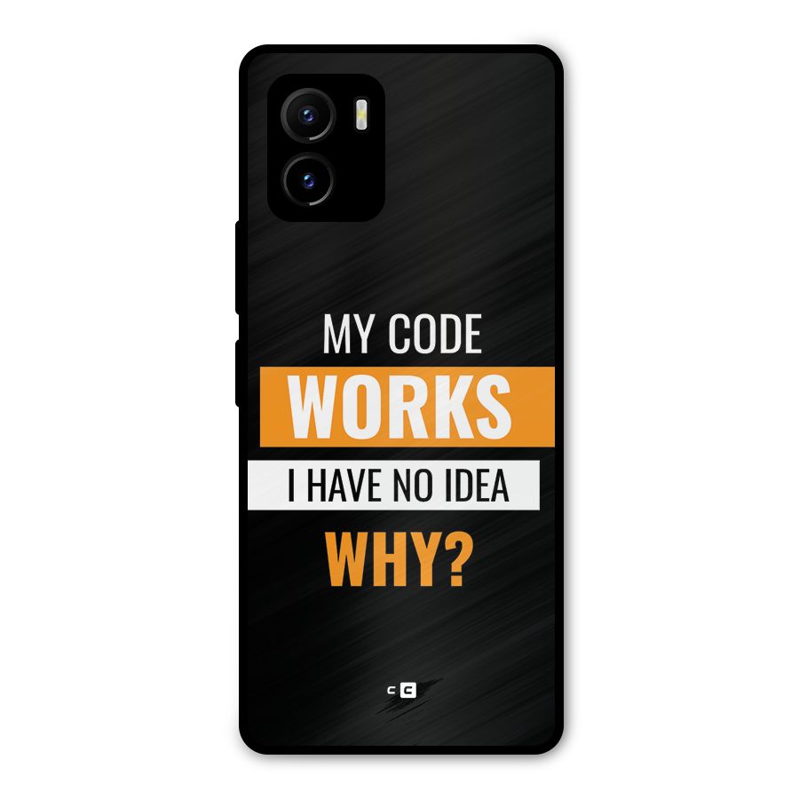 Coders Thought Metal Back Case for Vivo Y15s
