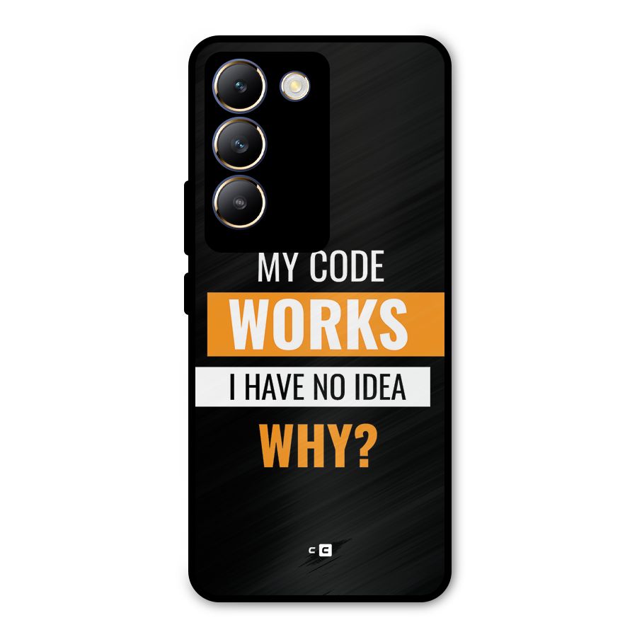 Coders Thought Metal Back Case for Vivo Y200e