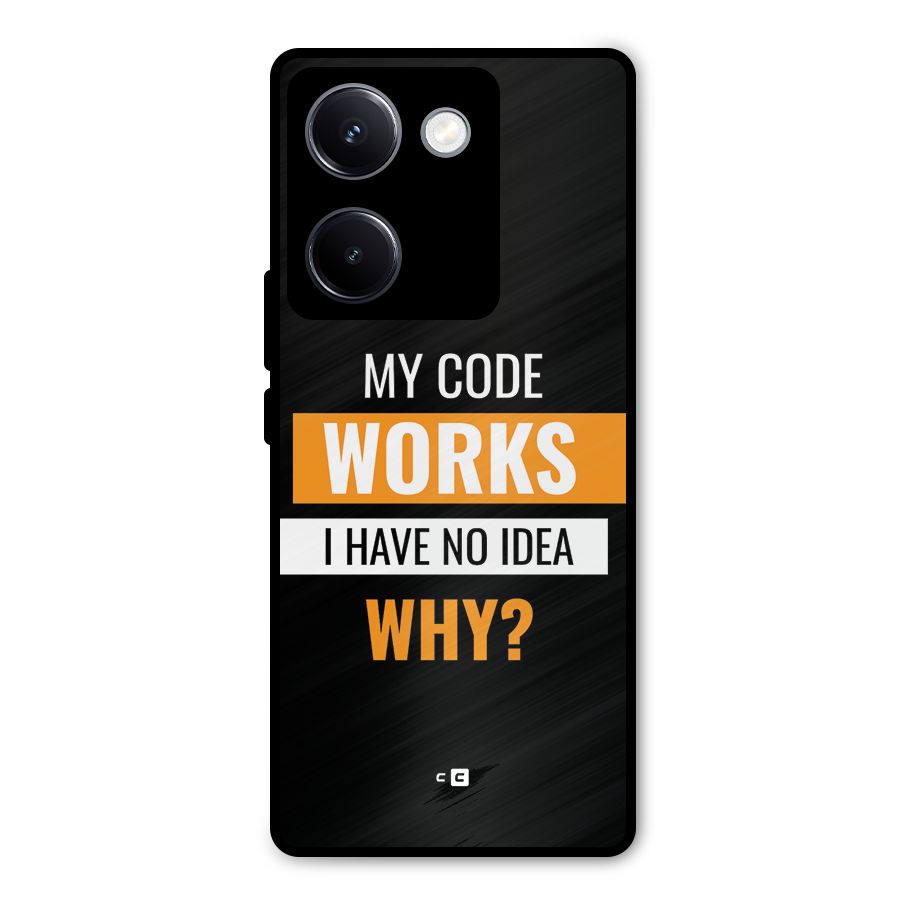 Coders Thought Metal Back Case for Vivo Y300 Plus
