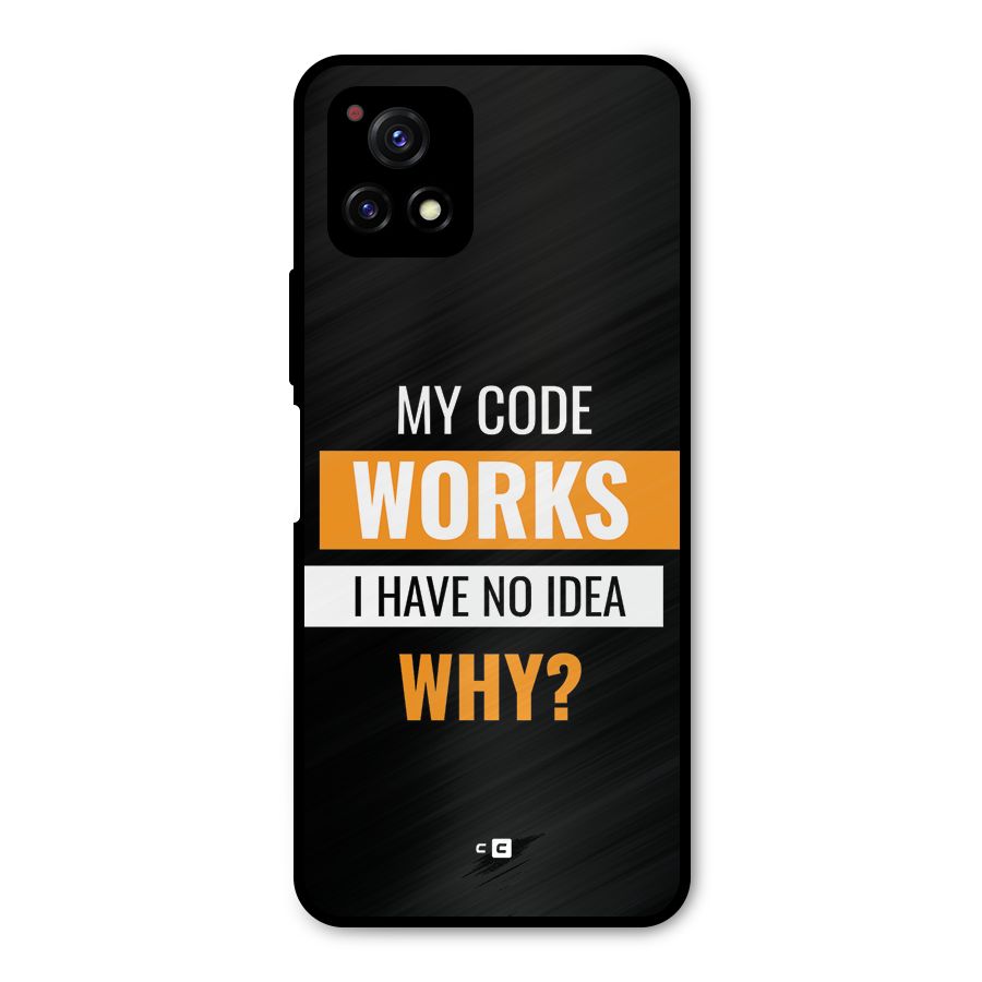 Coders Thought Metal Back Case for Vivo Y72 5G