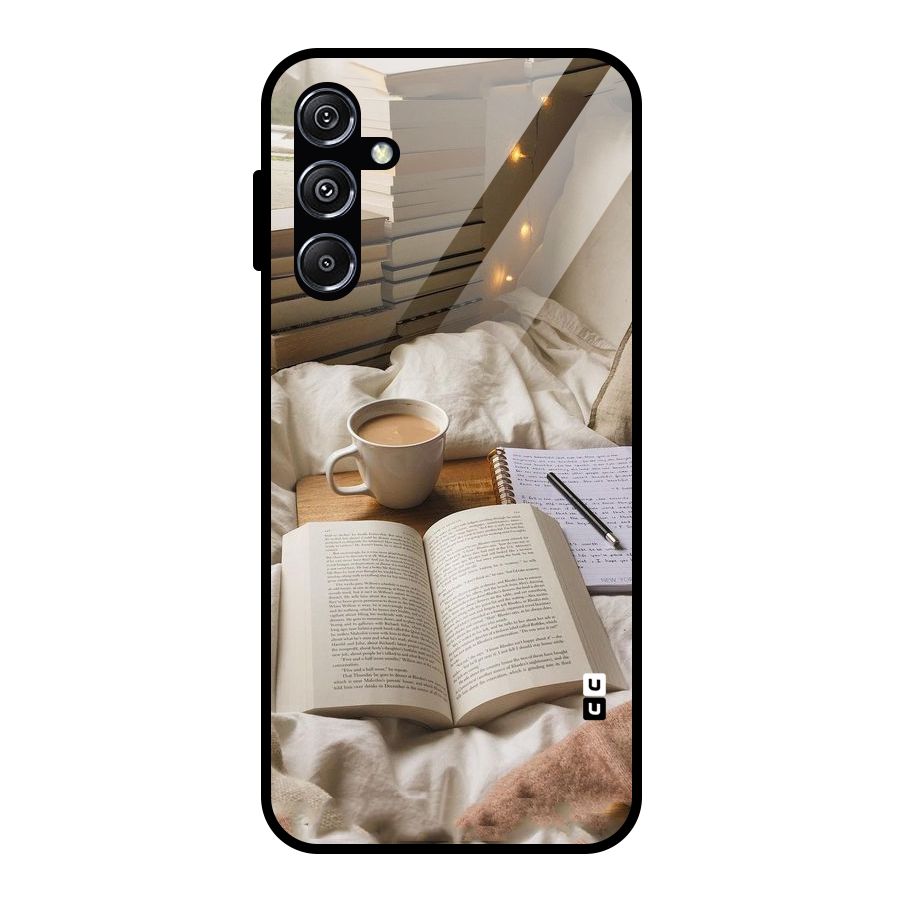 Coffee And Books Glass Back Case for Galaxy M34 5G