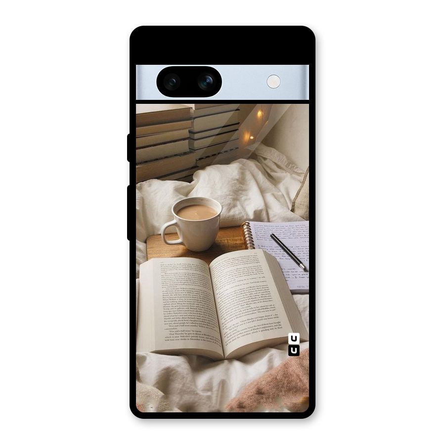Coffee And Books Glass Back Case for Google Pixel 7a