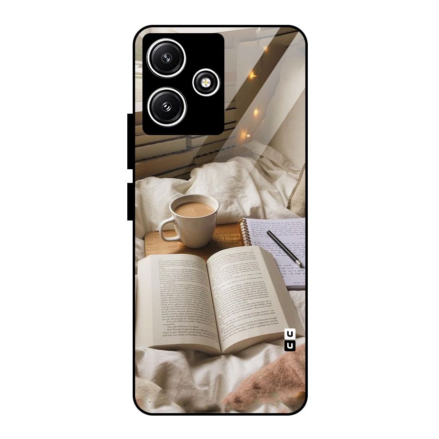 Coffee And Books Glass Back Case for Redmi 12 5G