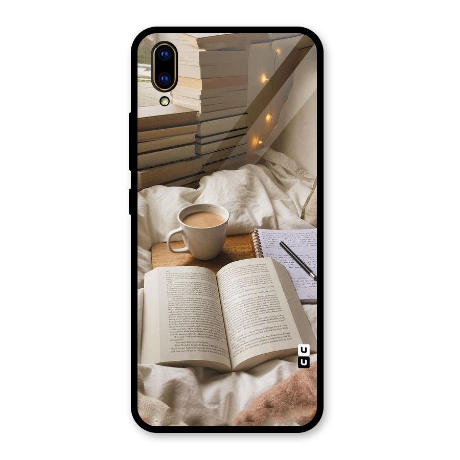 Coffee And Books Glass Back Case for Vivo V11 Pro