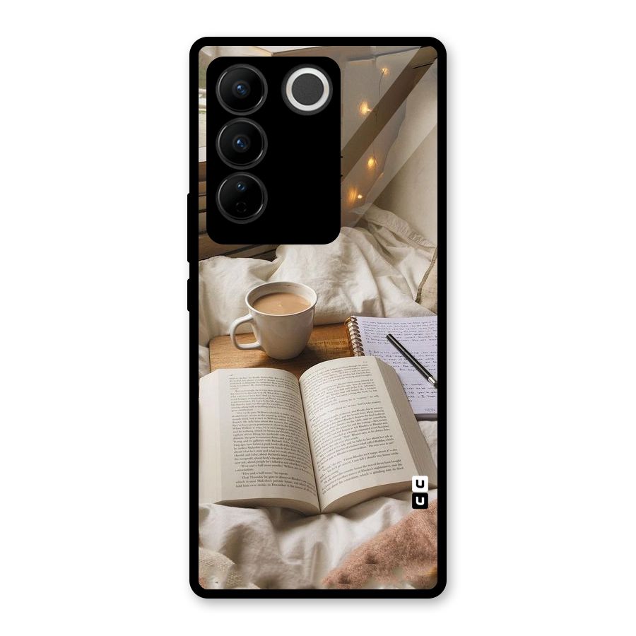 Coffee And Books Glass Back Case for Vivo V27