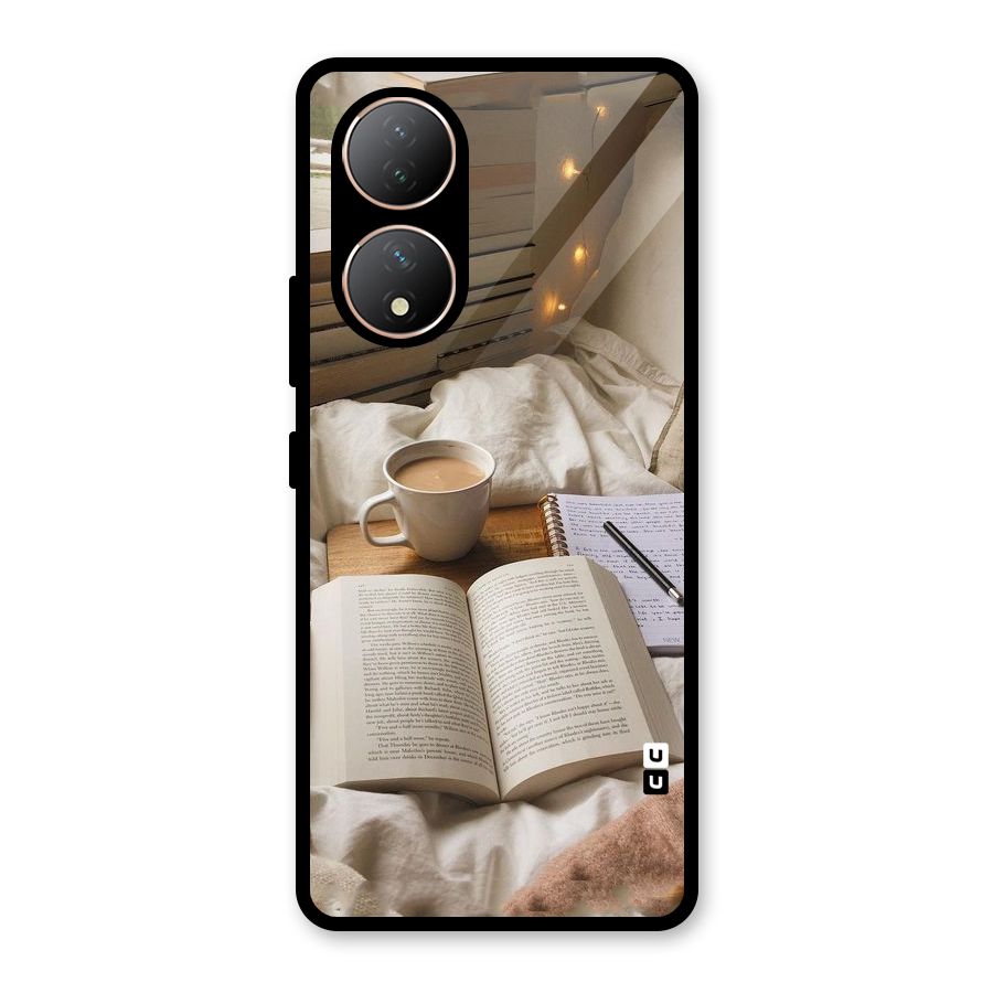 Coffee And Books Glass Back Case for Vivo Y100A