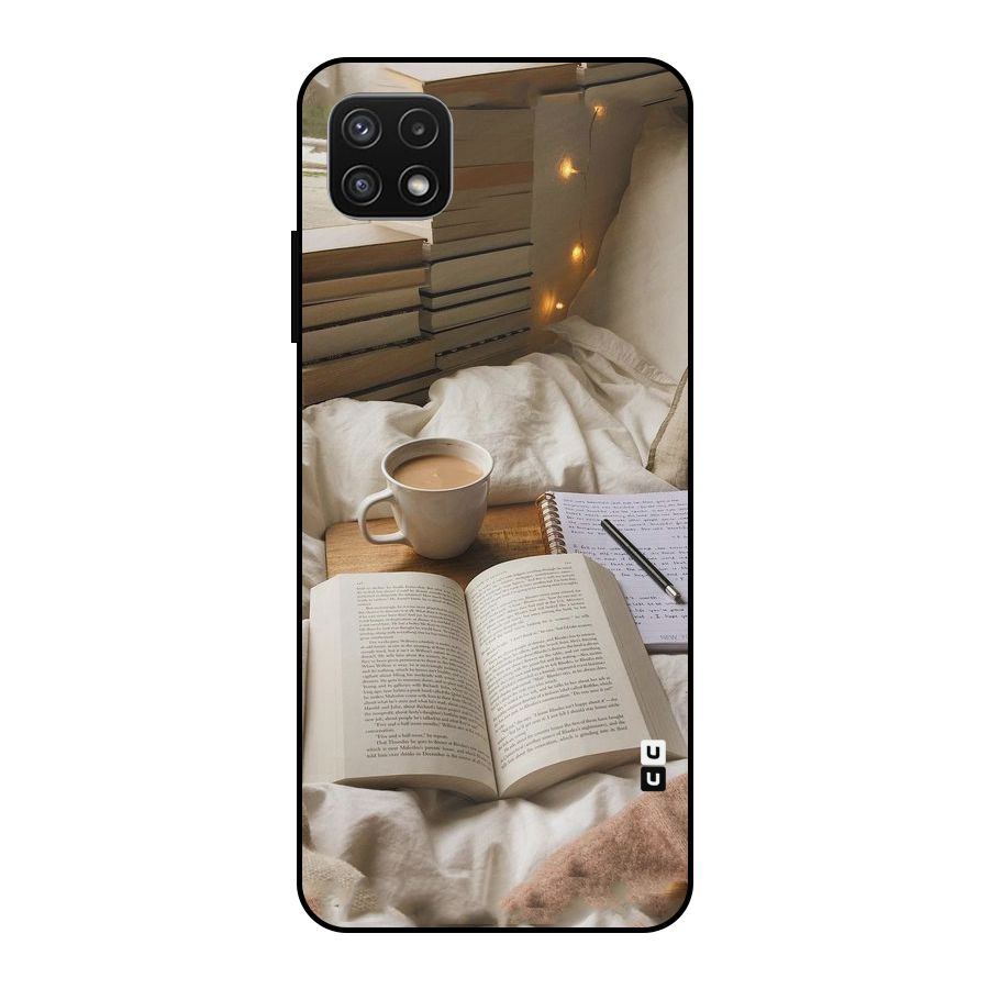 Coffee And Books Metal Back Case for Galaxy A22 5G