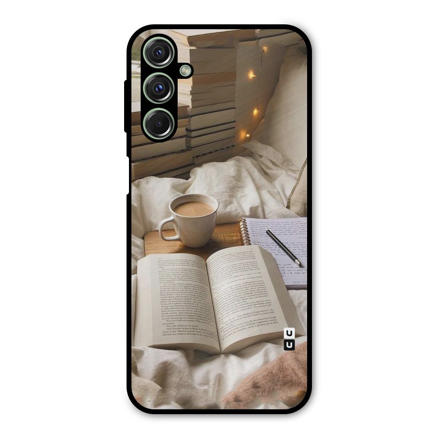 Coffee And Books Metal Back Case for Galaxy F34