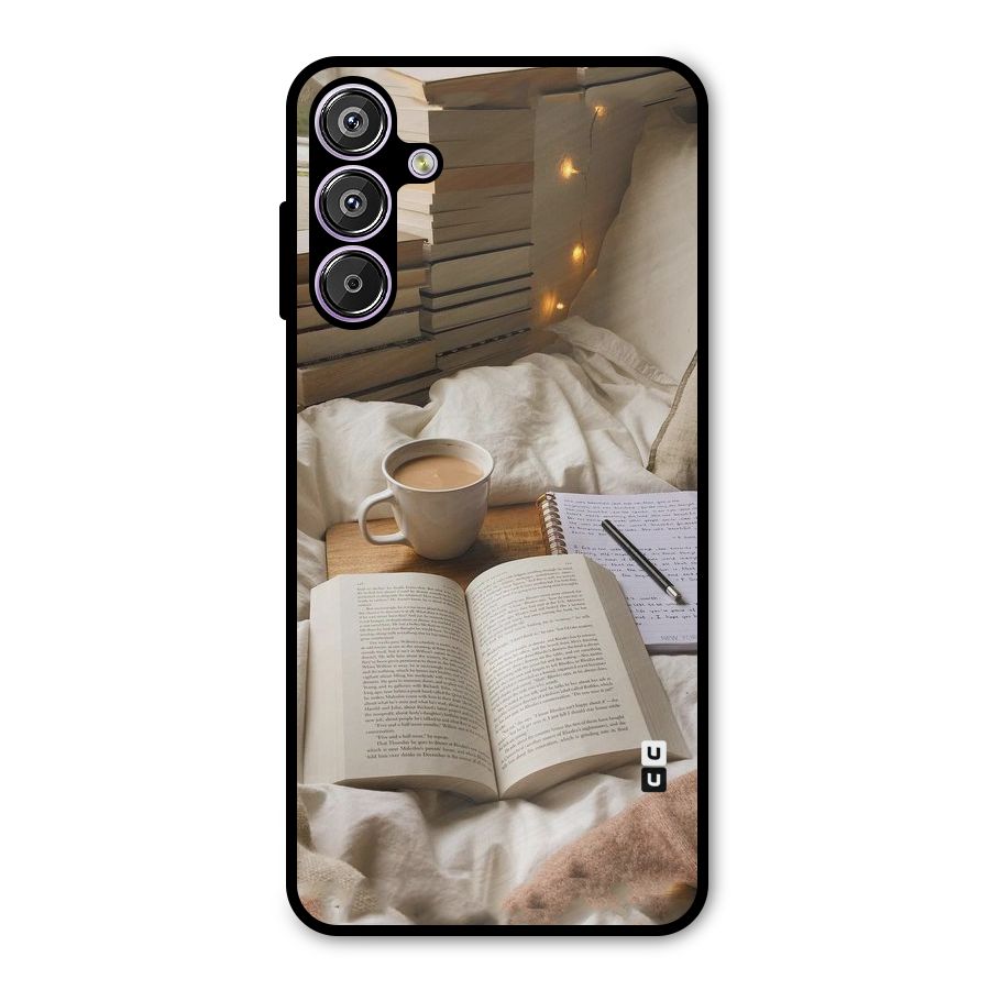 Coffee And Books Metal Back Case for Galaxy M15
