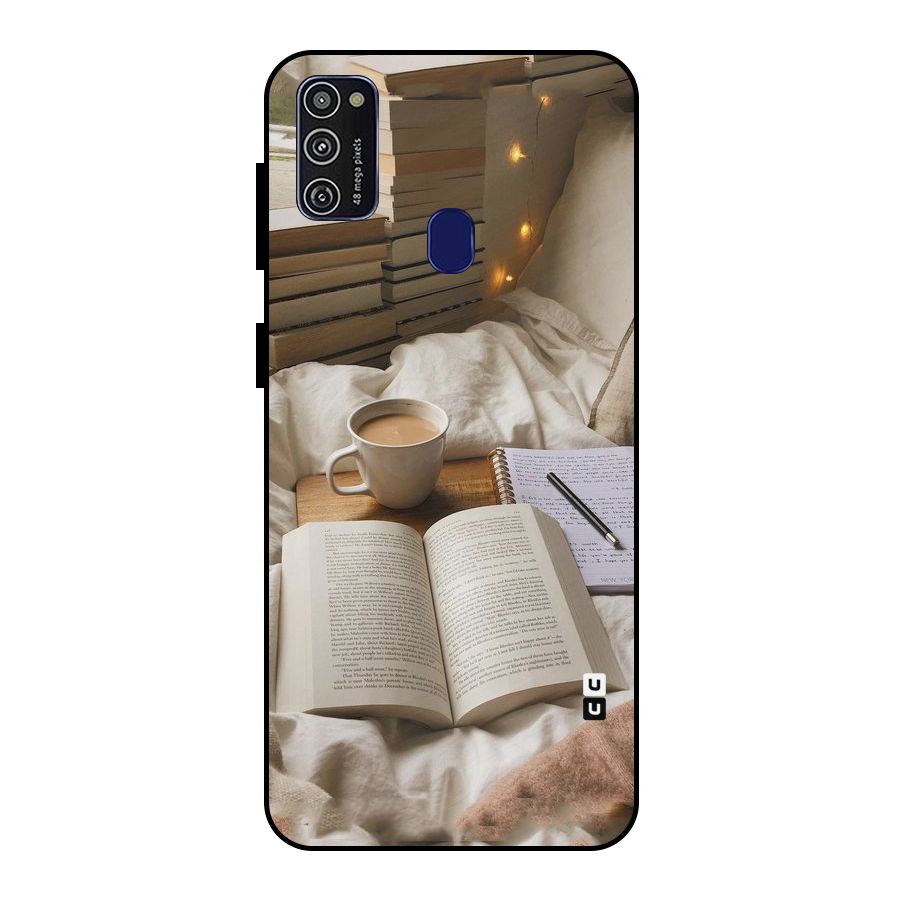 Coffee And Books Metal Back Case for Galaxy M21