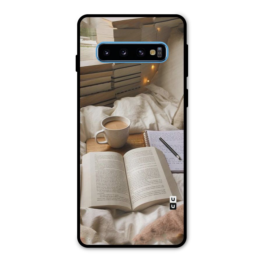 Coffee And Books Metal Back Case for Galaxy S10