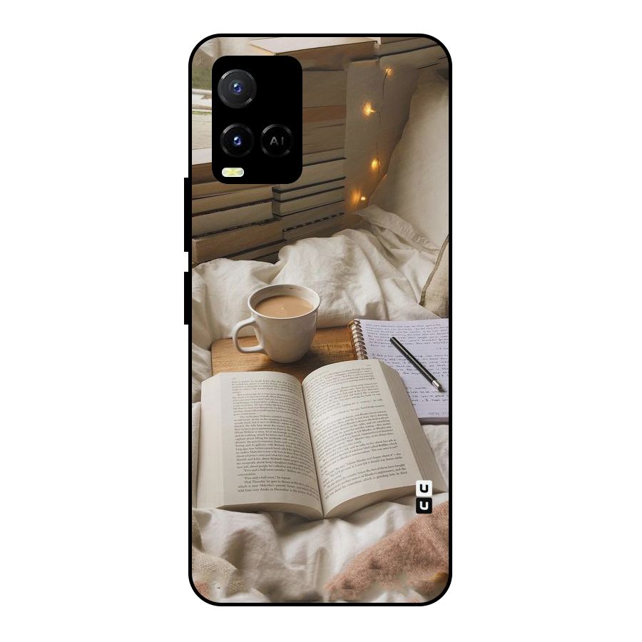 Coffee And Books Metal Back Case for Vivo Y33s