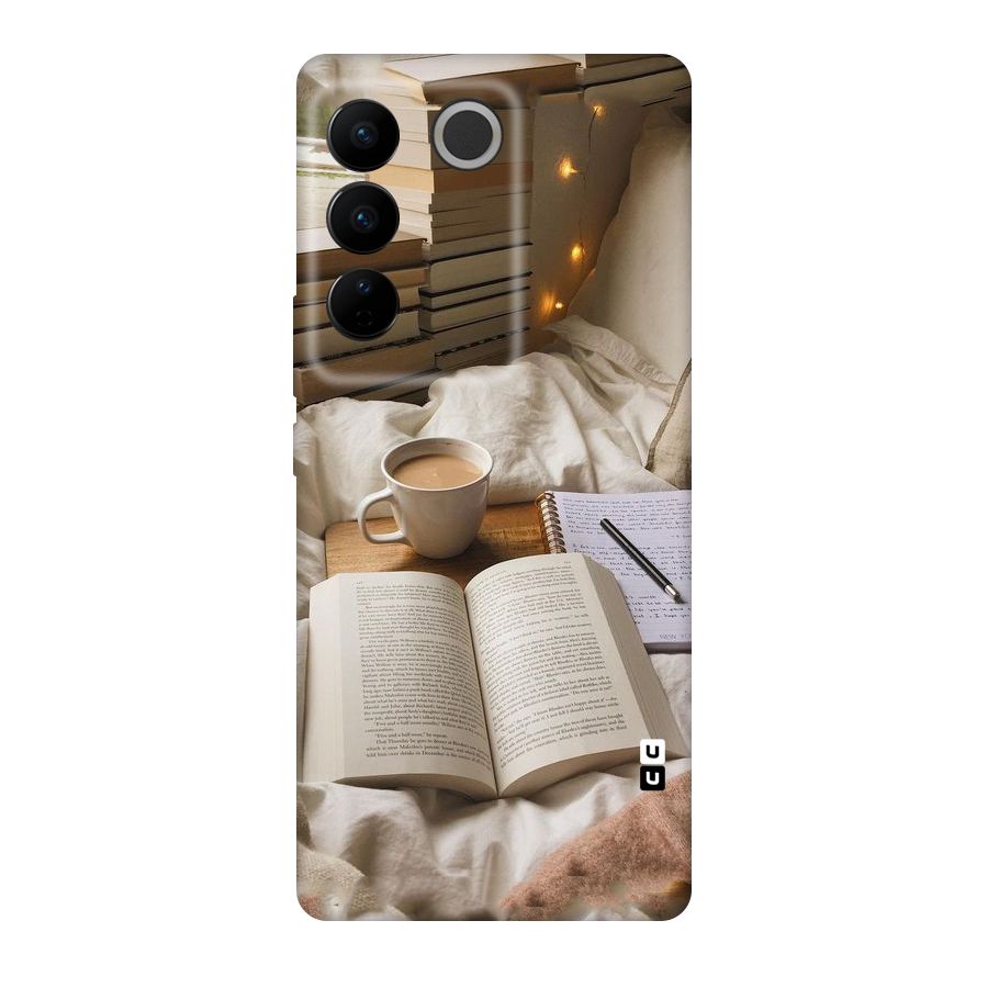Coffee And Books Original Polycarbonate Back Case for Vivo V27