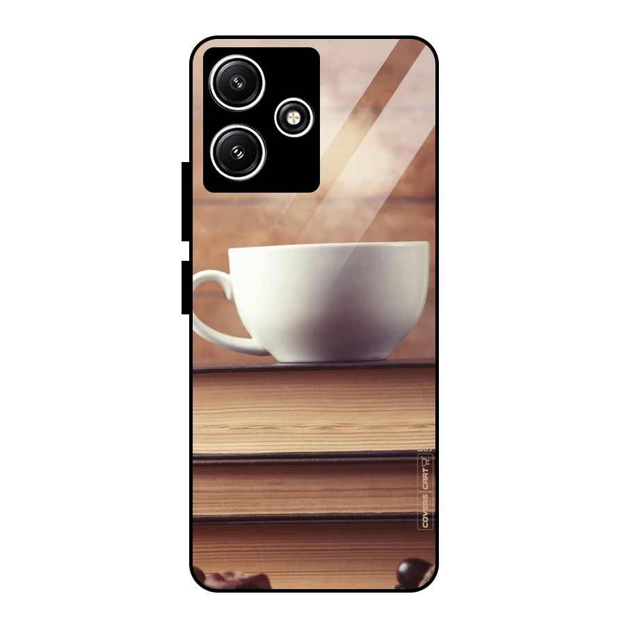 Coffee And Bookworm Glass Back Case for Poco M6 Pro