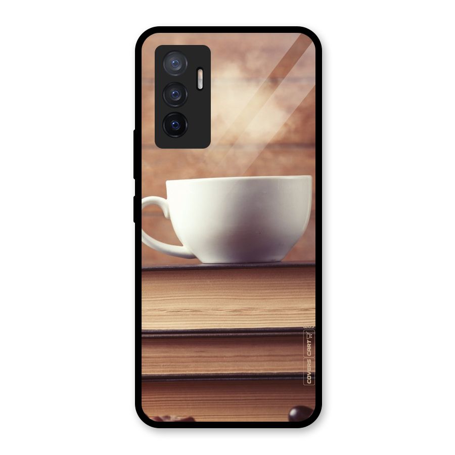 Coffee And Bookworm Glass Back Case for Vivo V23e