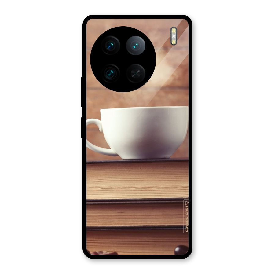 Coffee And Bookworm Glass Back Case for Vivo X90 Pro