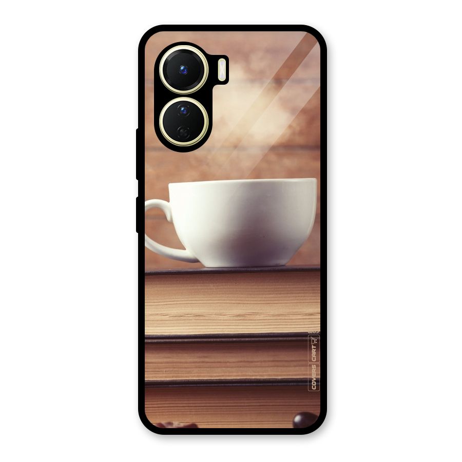 Coffee And Bookworm Glass Back Case for Vivo Y16