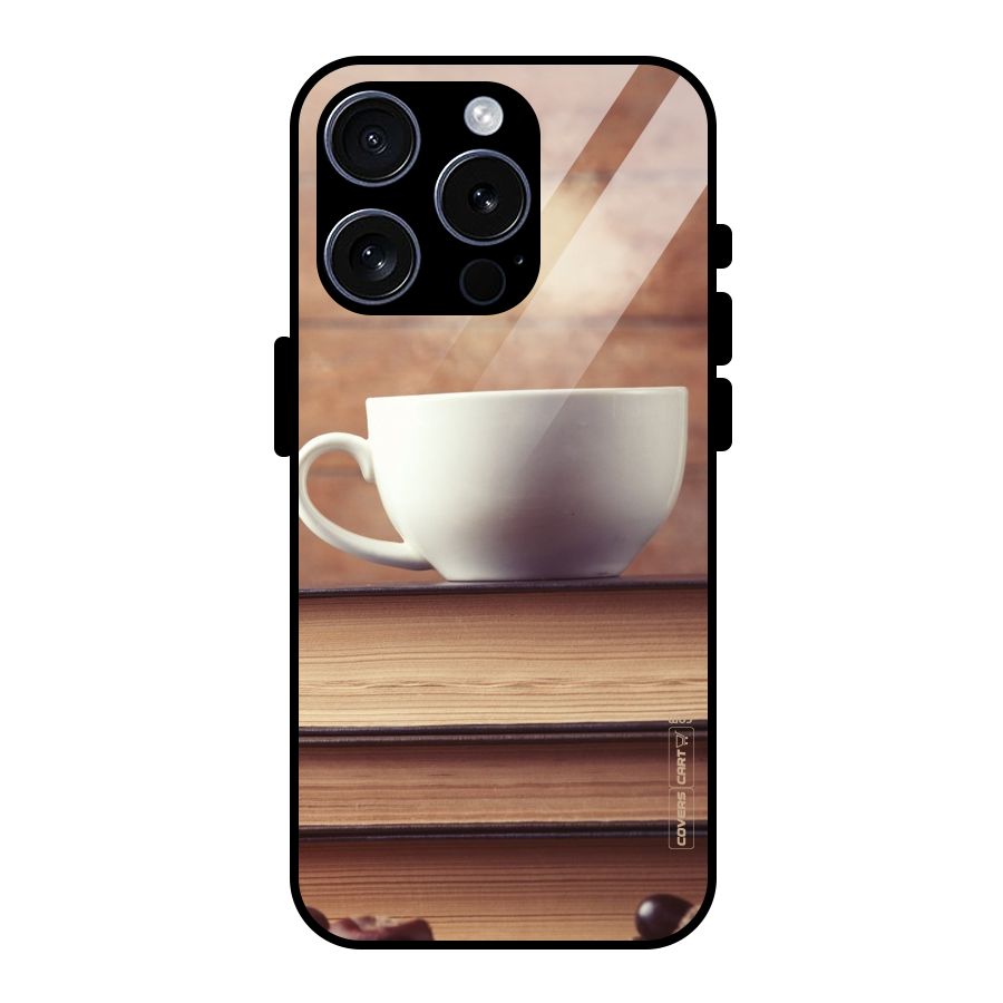 Coffee And Bookworm Glass Back Case for iPhone 15 Pro