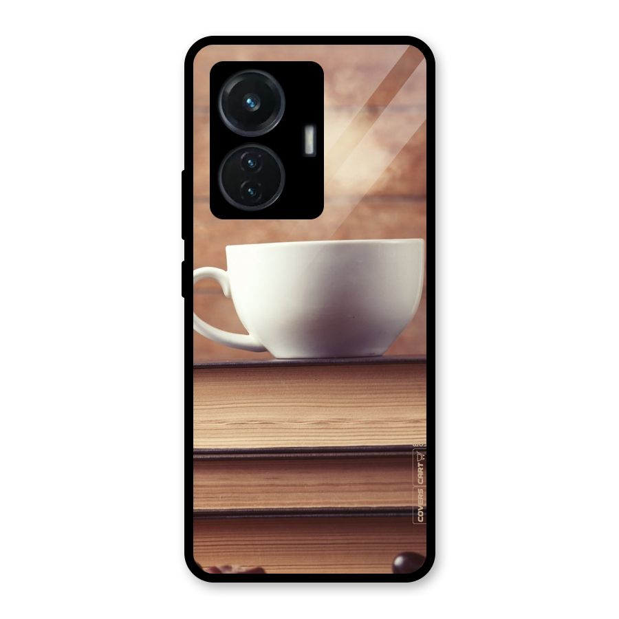 Coffee And Bookworm Glass Back Case for iQOO Z6 44W