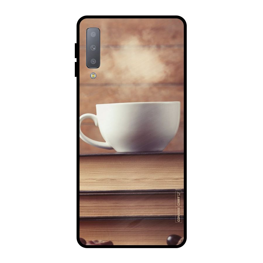 Coffee And Bookworm Metal Back Case for Galaxy A7 (2018)