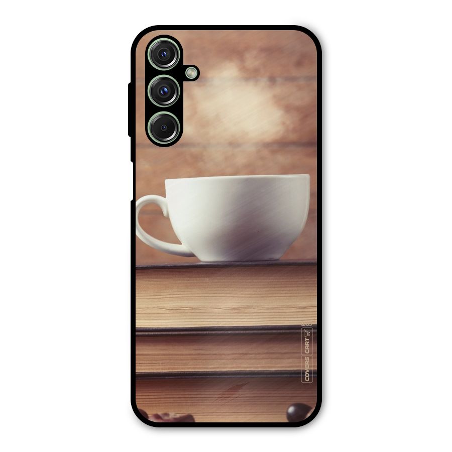 Coffee And Bookworm Metal Back Case for Galaxy F34
