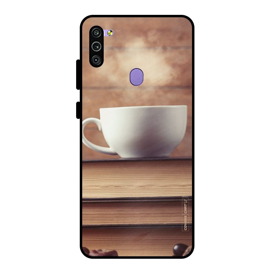 Coffee And Bookworm Metal Back Case for Galaxy M11