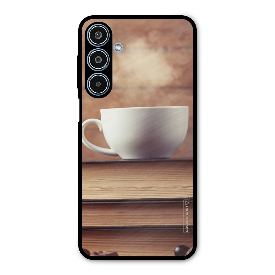 Coffee And Bookworm Metal Back Case for Galaxy M35
