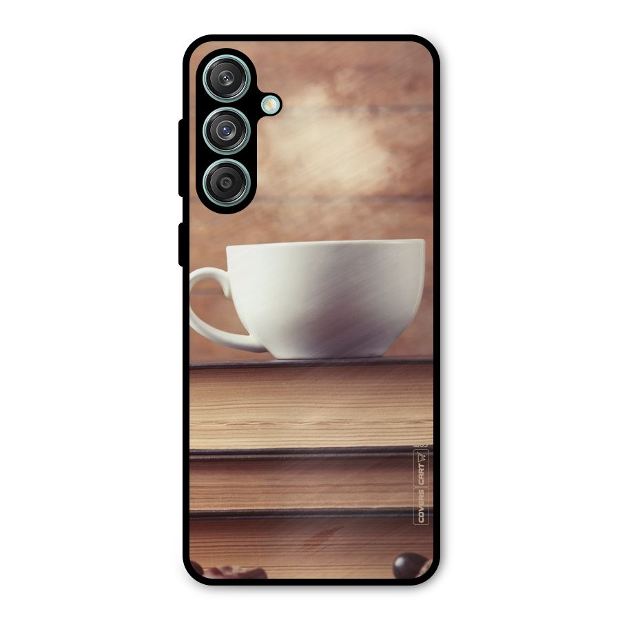 Coffee And Bookworm Metal Back Case for Galaxy M55 5G