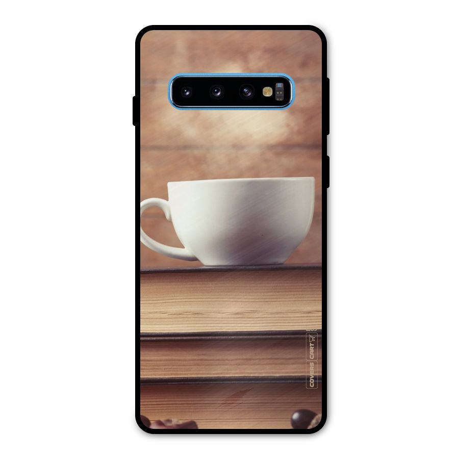 Coffee And Bookworm Metal Back Case for Galaxy S10