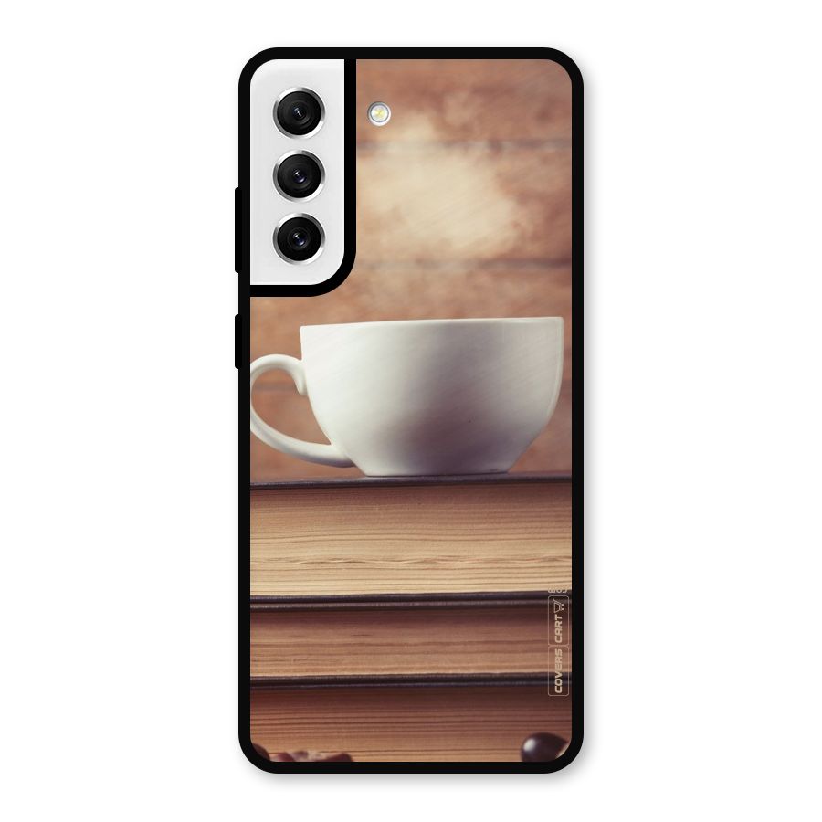 Coffee And Bookworm Metal Back Case for Galaxy S21 FE 5G