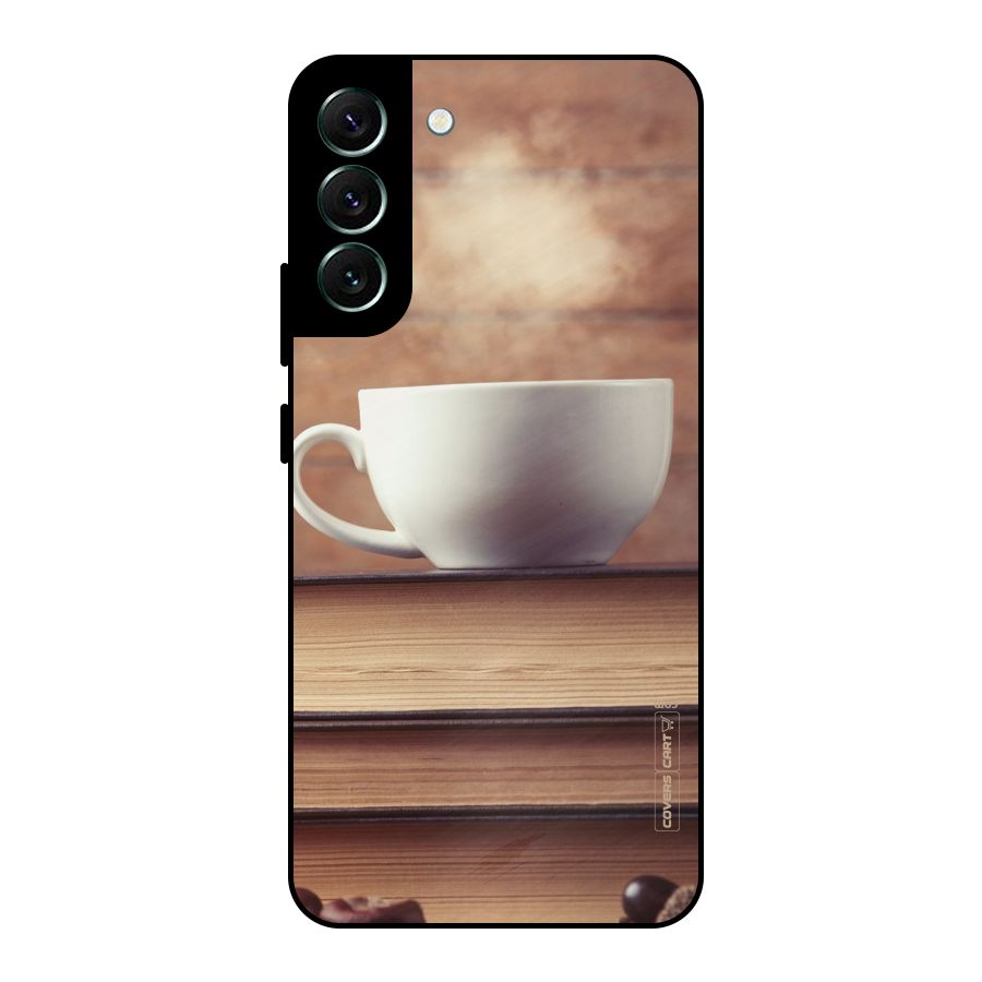 Coffee And Bookworm Metal Back Case for Galaxy S22 Plus 5G