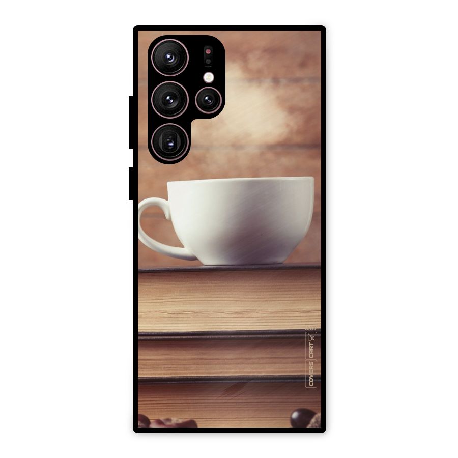 Coffee And Bookworm Metal Back Case for Galaxy S22 Ultra 5G