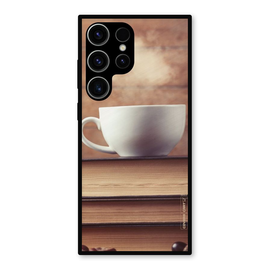 Coffee And Bookworm Metal Back Case for Galaxy S23 Ultra