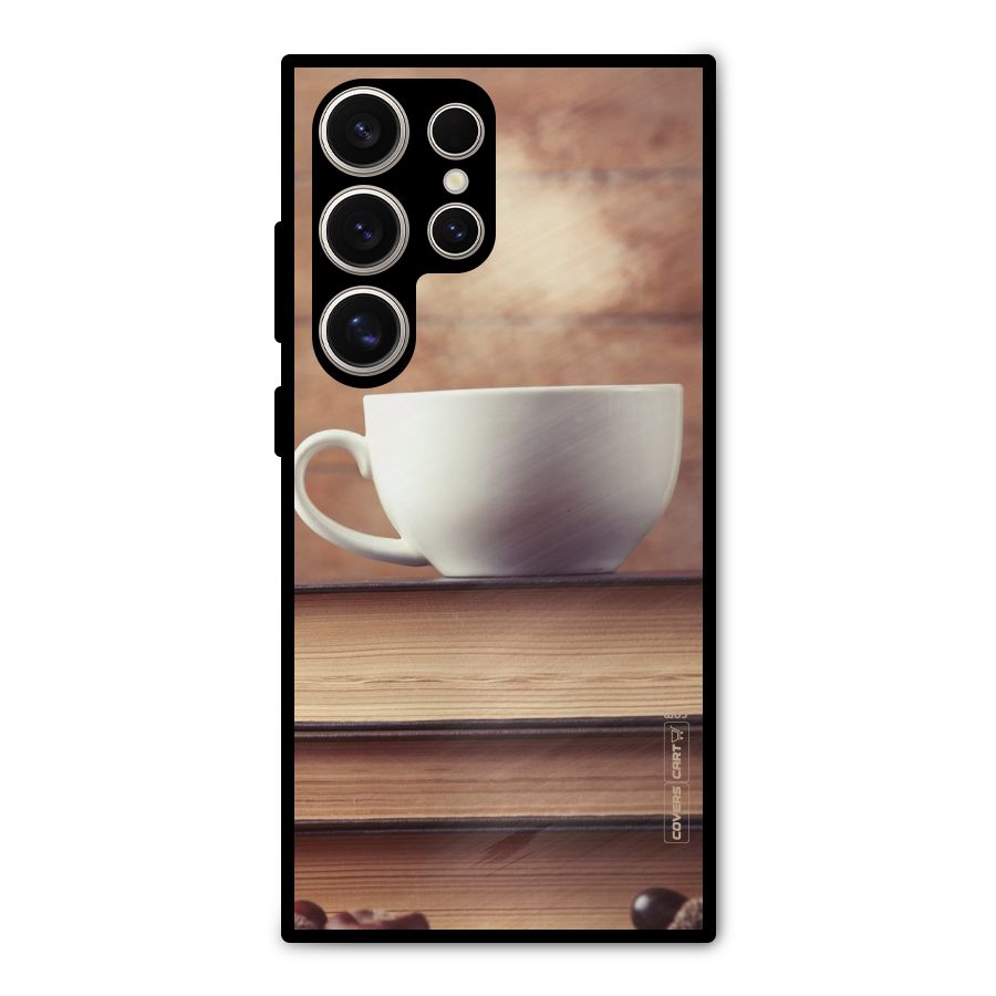 Coffee And Bookworm Metal Back Case for Galaxy S24 Ultra