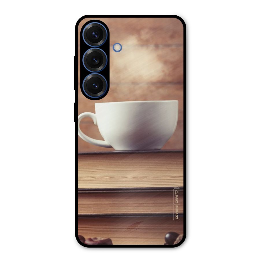 Coffee And Bookworm Metal Back Case for Galaxy S25