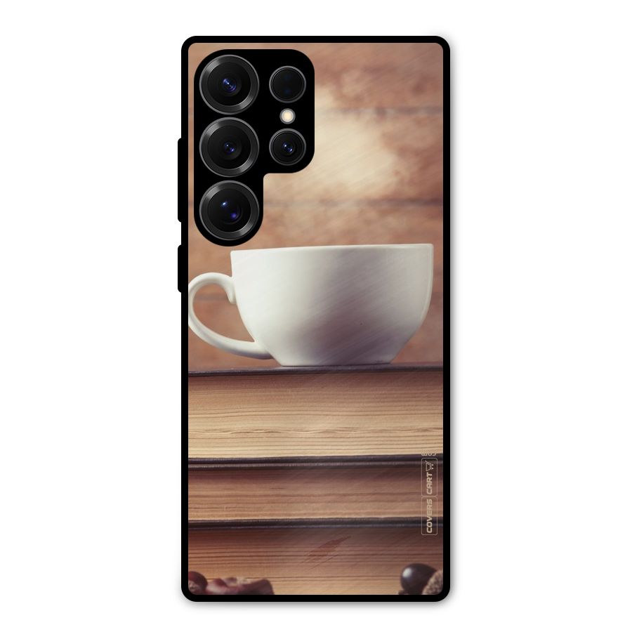 Coffee And Bookworm Metal Back Case for Galaxy S25 Ultra