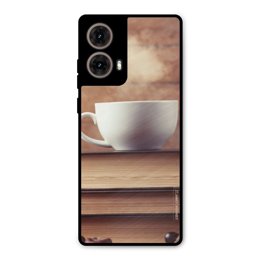 Coffee And Bookworm Metal Back Case for Moto G85