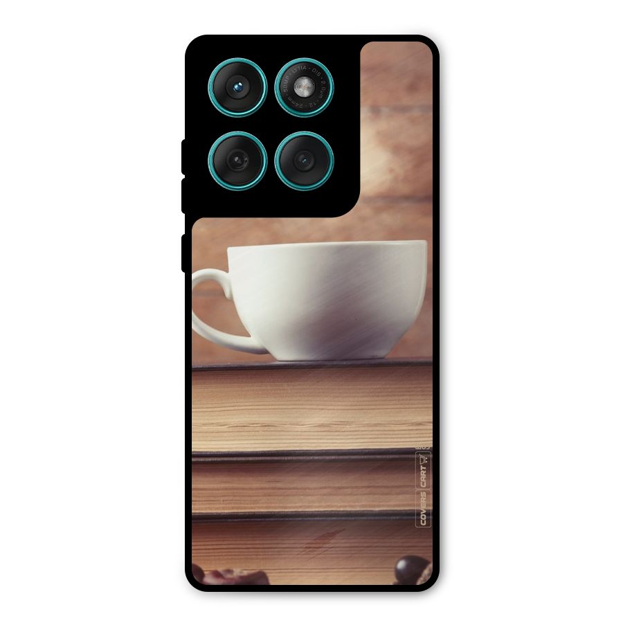 Coffee And Bookworm Metal Back Case for Motorola Edge 60