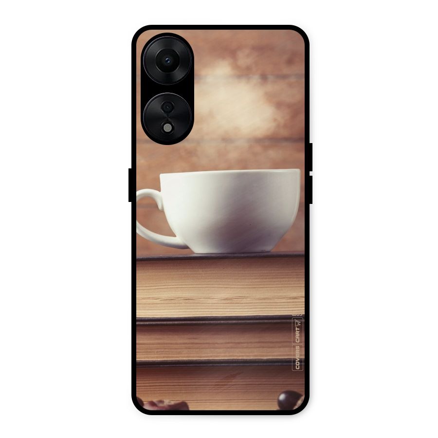 Coffee And Bookworm Metal Back Case for Oppo A78 5G