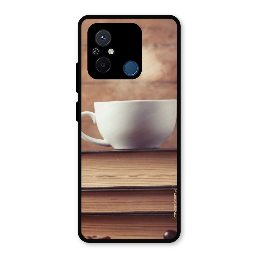 Coffee And Bookworm Metal Back Case for Poco C55