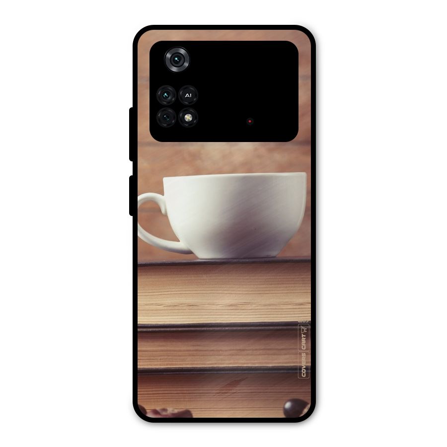 Coffee And Bookworm Metal Back Case for Poco M4 Pro 4G