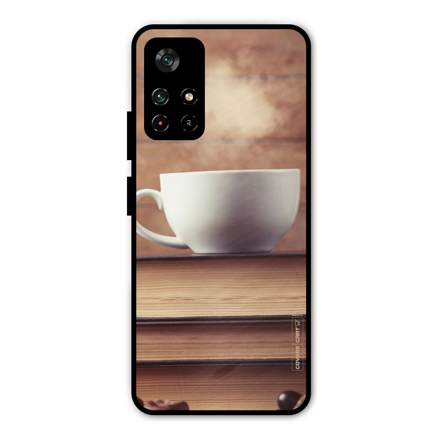 Coffee And Bookworm Metal Back Case for Poco M4 Pro 5G