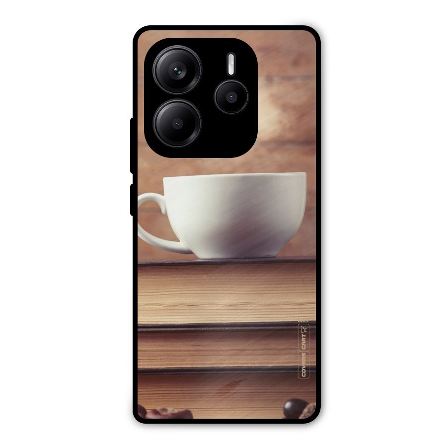 Coffee And Bookworm Metal Back Case for Redmi Note 14 5G