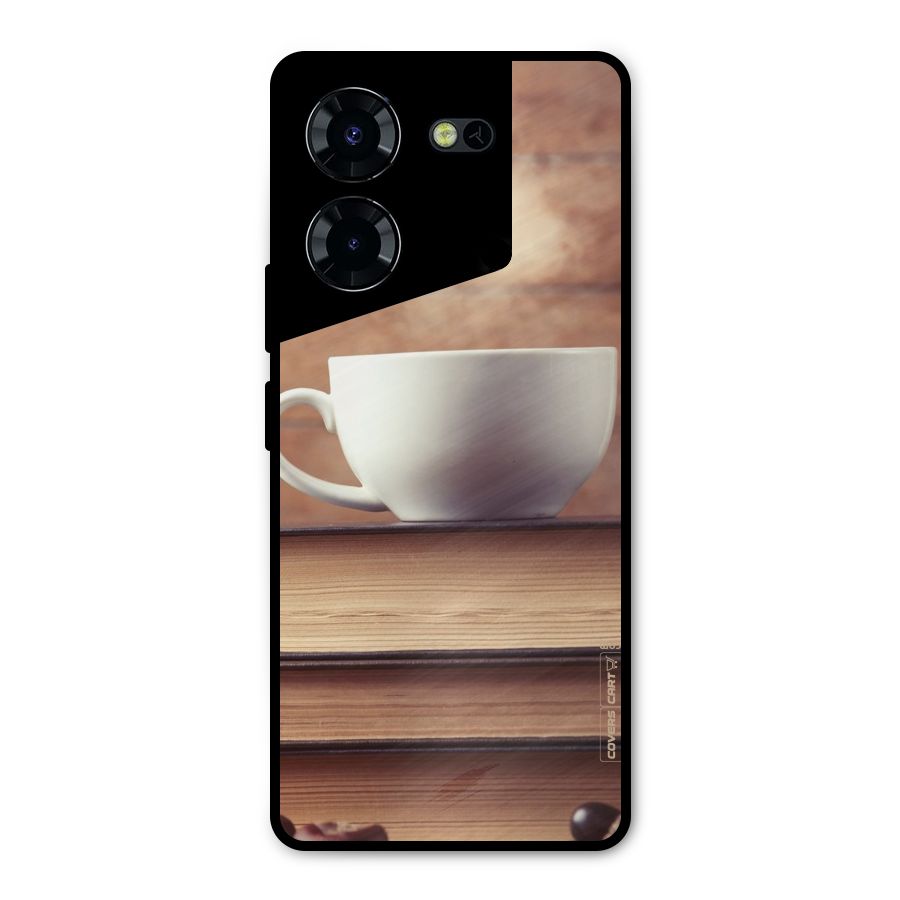 Coffee And Bookworm Metal Back Case for Tecno Pova 5 Pro 5G