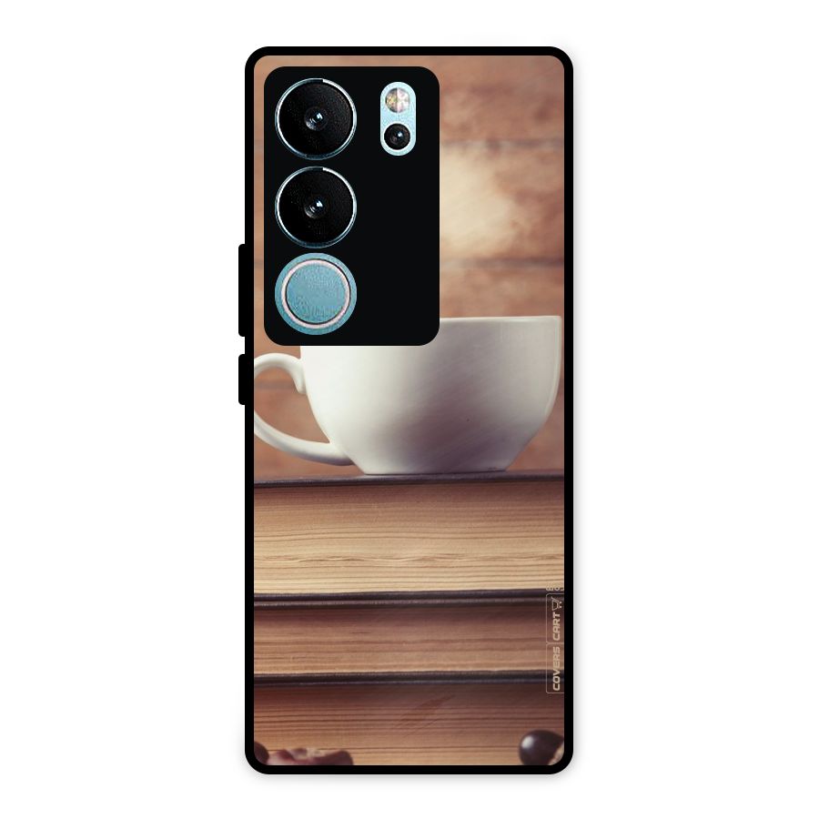 Coffee And Bookworm Metal Back Case for Vivo V29 Pro