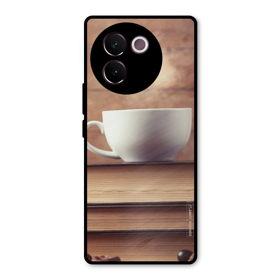 Coffee And Bookworm Metal Back Case for Vivo V30e